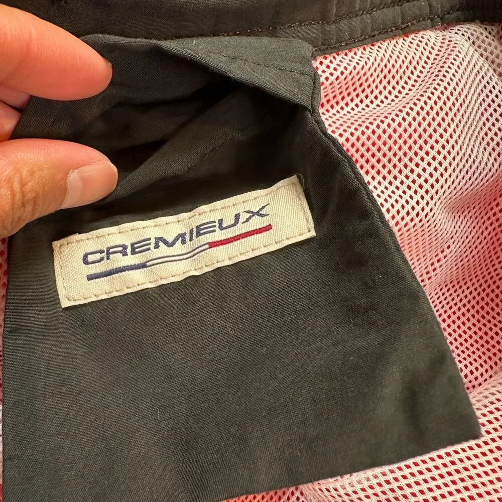 Daniel Cremieux Men XL Swim Trunks Red Black Cargo Board Shorts Mesh Lined Pouch